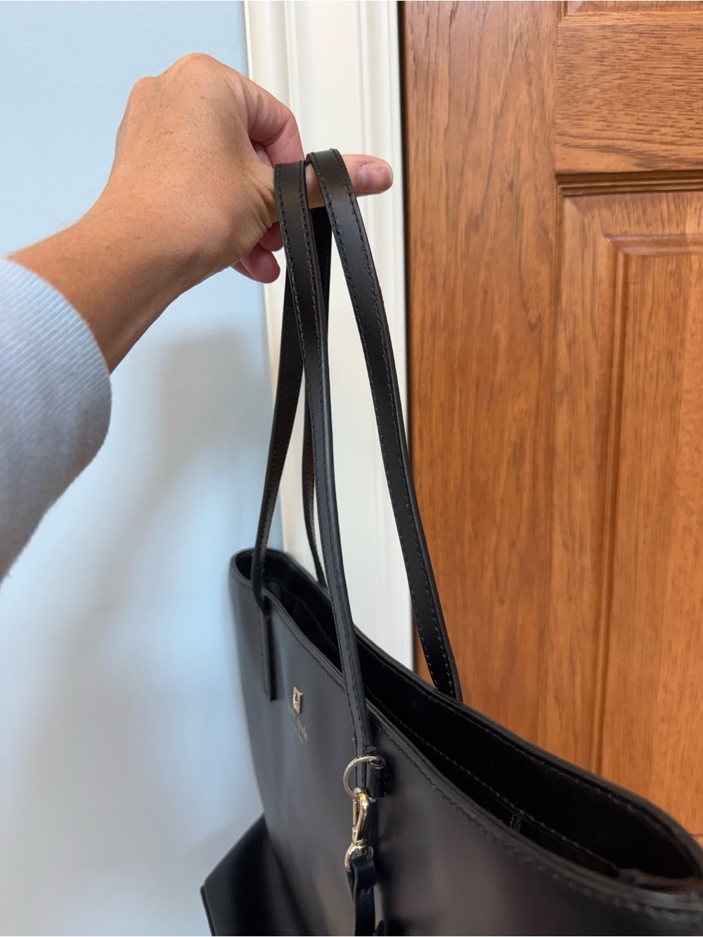 kate spade New York Black Leather Tote Bag - Picture 12 of 15